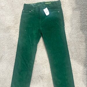 J Crew kids brand (Crew Cuts) Forrest green boys corduroy pants size 12
